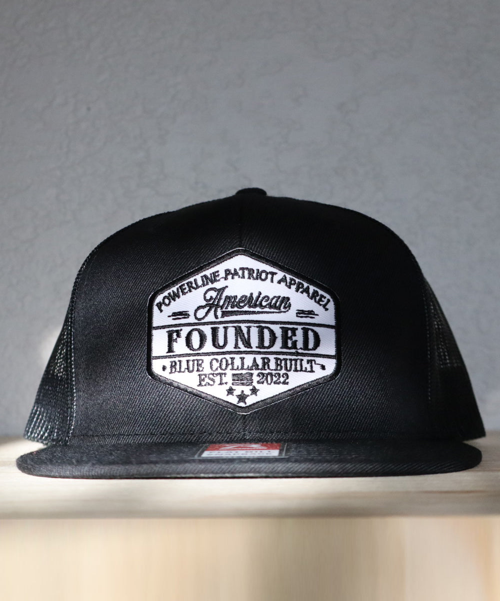 American Founded black patch hat