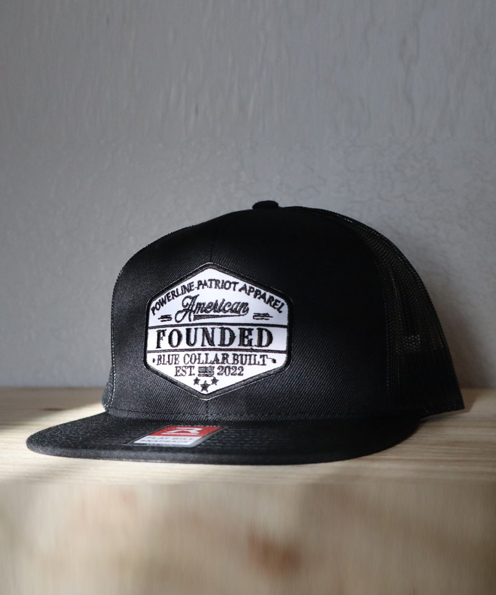 American Founded black patch hat